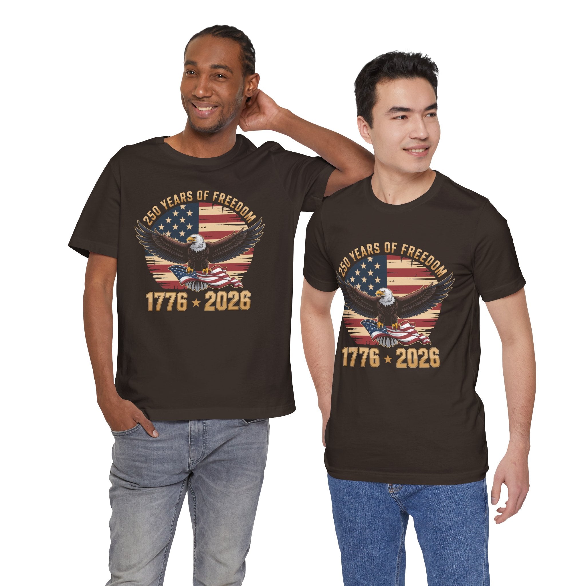 Patriotic T-Shirt - 250 Years of Freedom Eagle 1776–2026