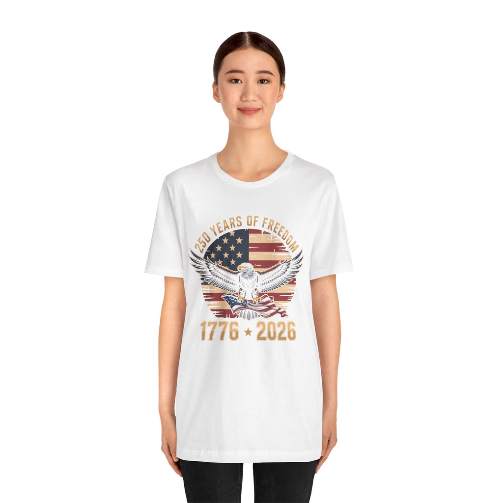 Patriotic T-Shirt - 250 Years of Freedom Eagle 1776–2026