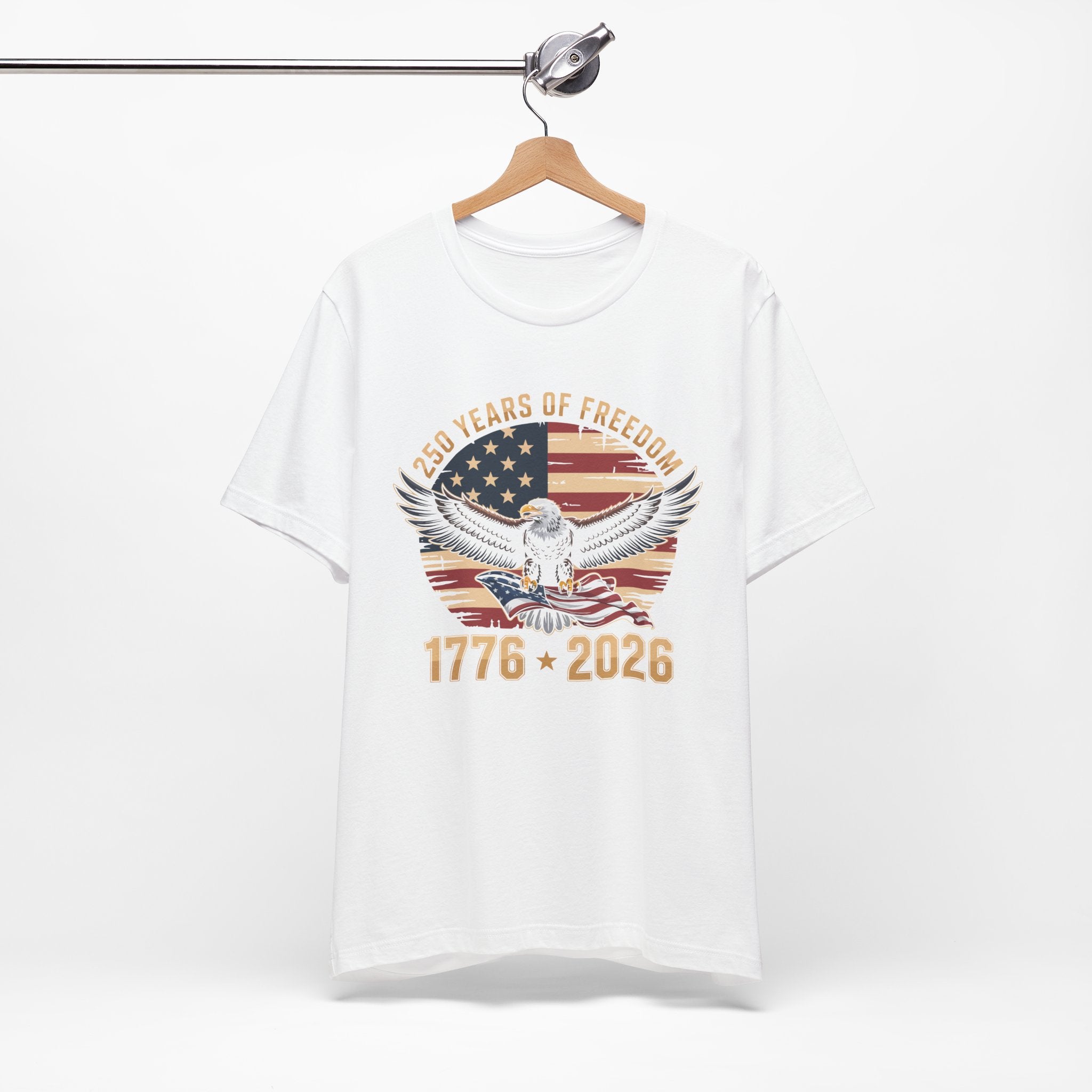 Patriotic T-Shirt - 250 Years of Freedom Eagle 1776–2026