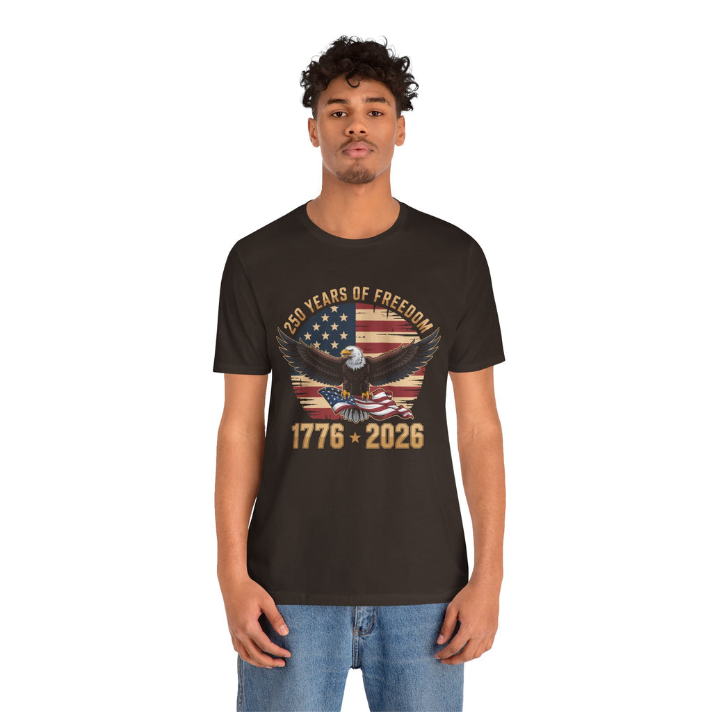 Patriotic T-Shirt - 250 Years of Freedom Eagle 1776–2026
