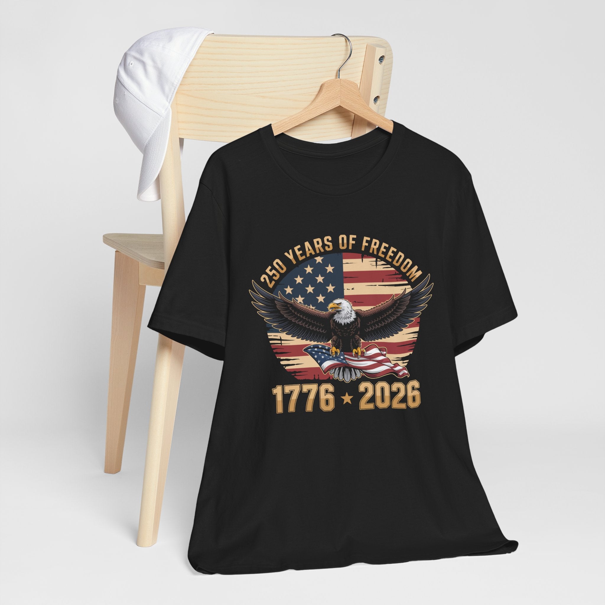 Patriotic T-Shirt - 250 Years of Freedom Eagle 1776–2026