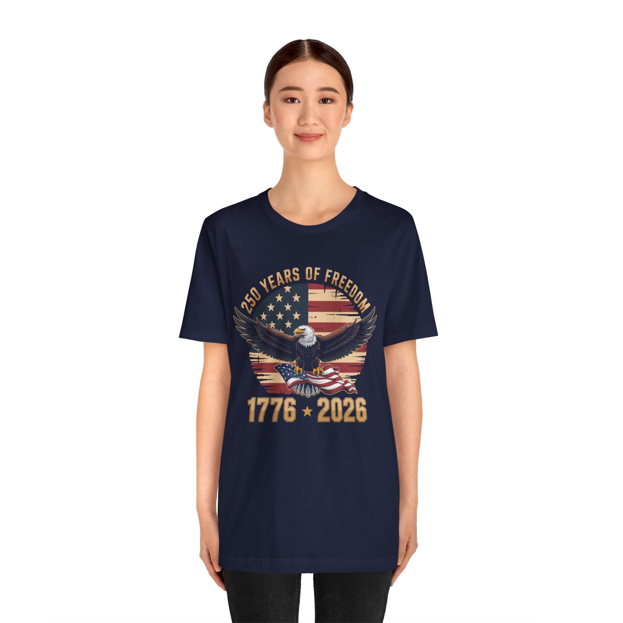 Patriotic T-Shirt - 250 Years of Freedom Eagle 1776–2026