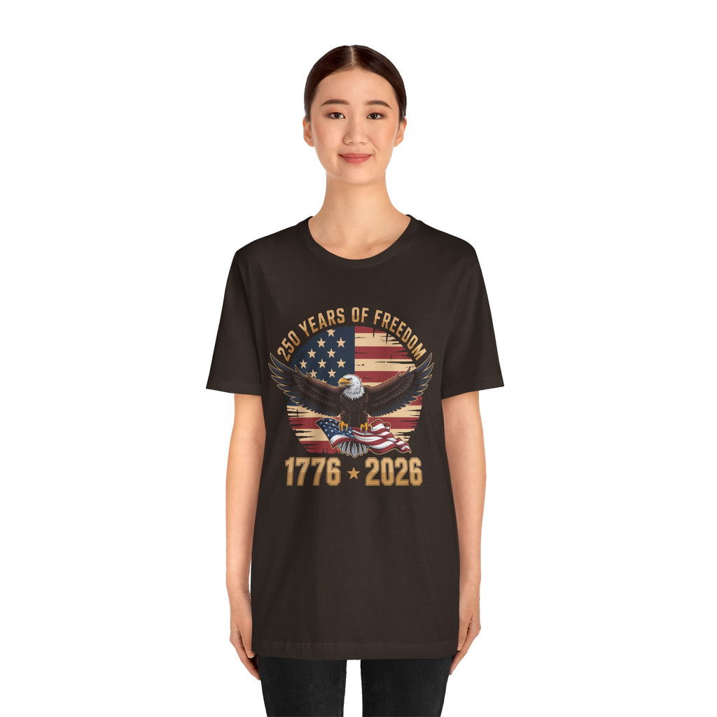 Patriotic T-Shirt - 250 Years of Freedom Eagle 1776–2026