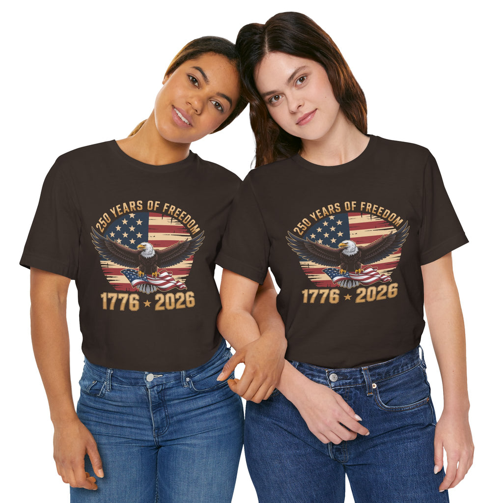 Patriotic T-Shirt - 250 Years of Freedom Eagle 1776–2026