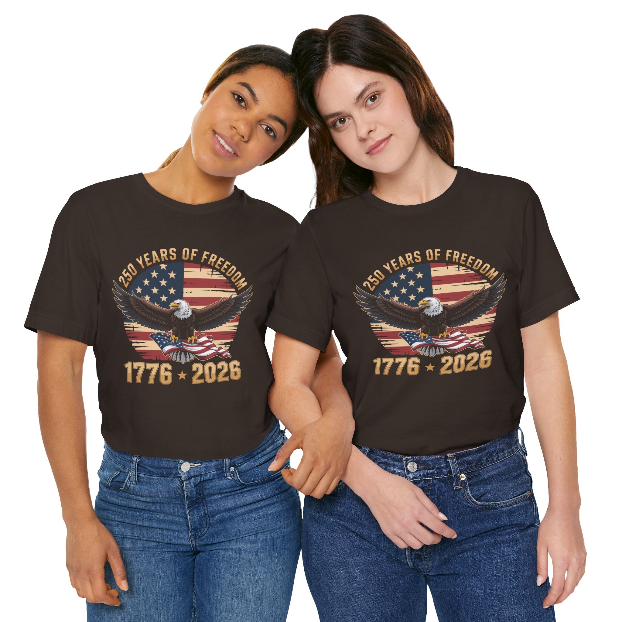 Patriotic T-Shirt - 250 Years of Freedom Eagle 1776–2026