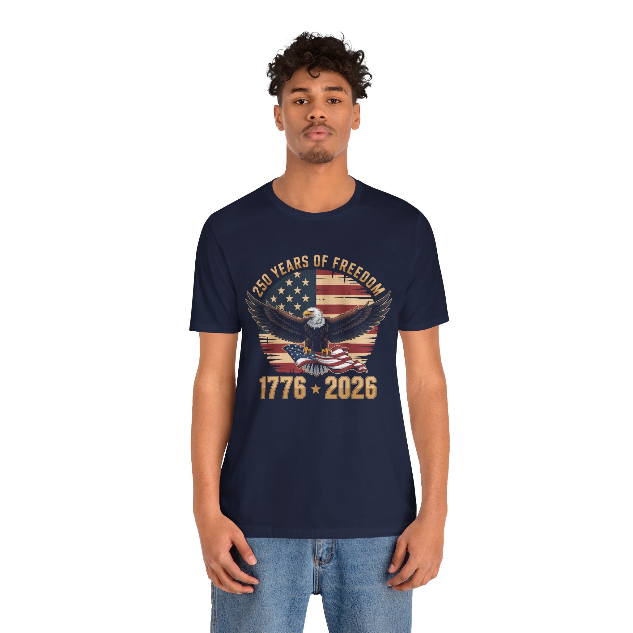 Patriotic T-Shirt - 250 Years of Freedom Eagle 1776–2026