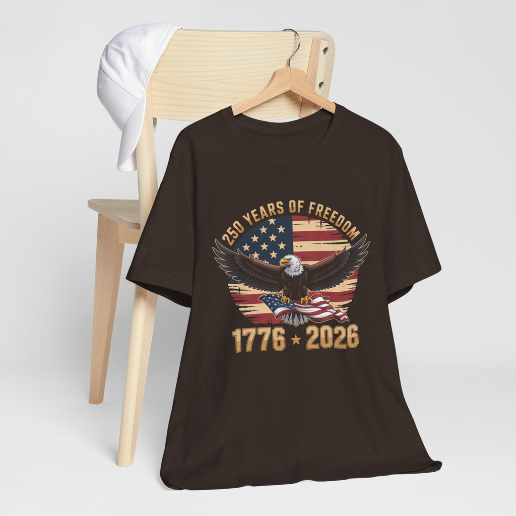 Patriotic T-Shirt - 250 Years of Freedom Eagle 1776–2026