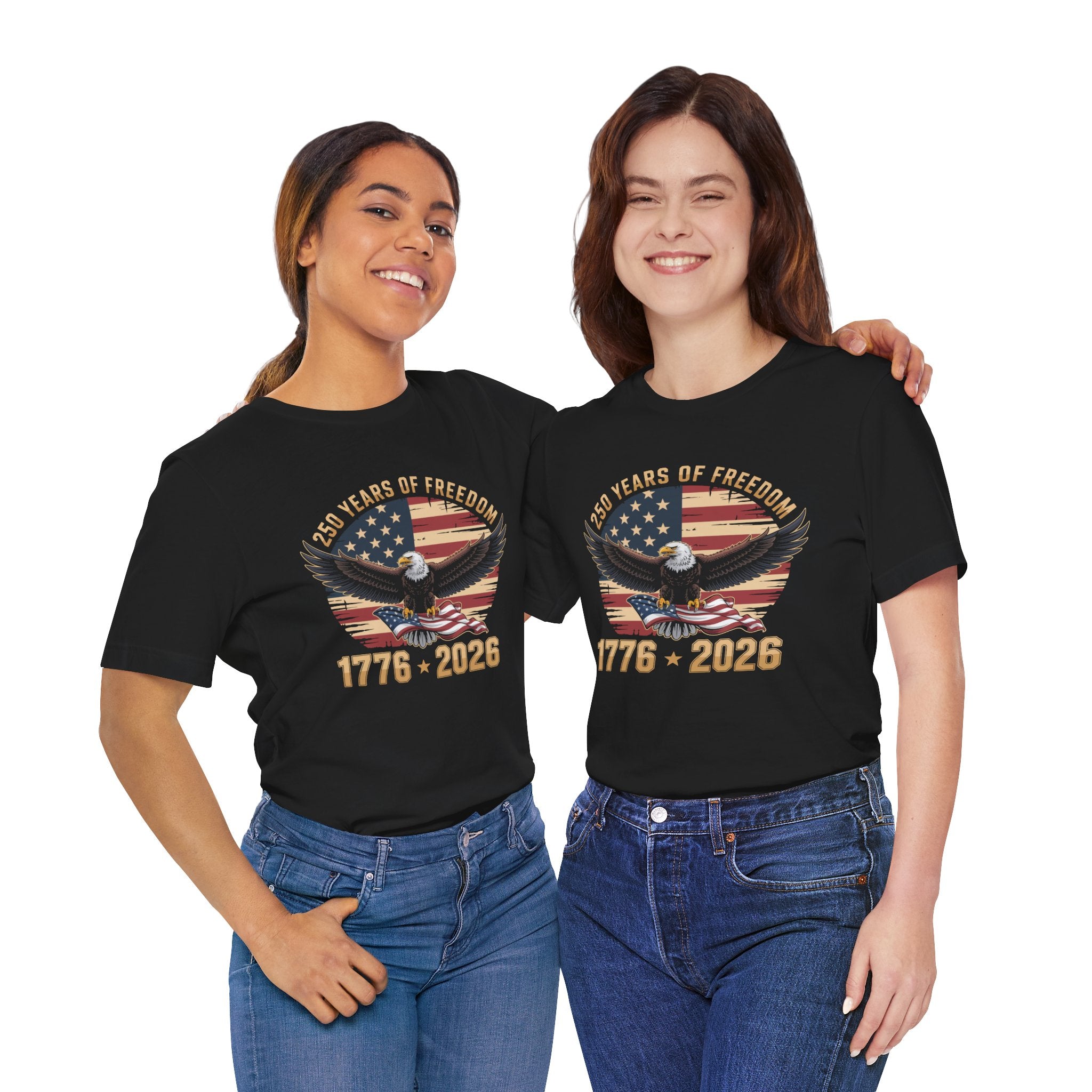Patriotic T-Shirt - 250 Years of Freedom Eagle 1776–2026
