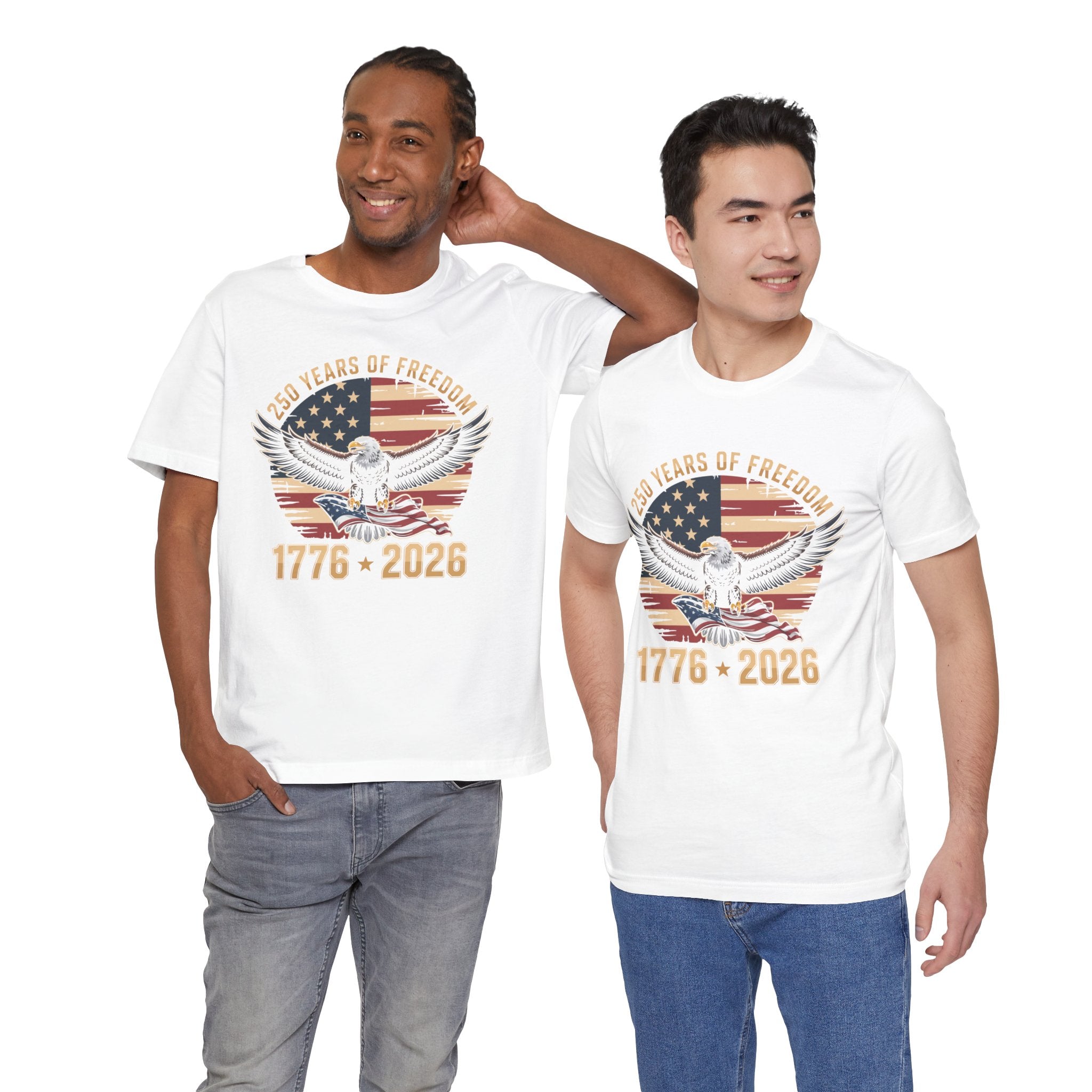 Patriotic T-Shirt - 250 Years of Freedom Eagle 1776–2026