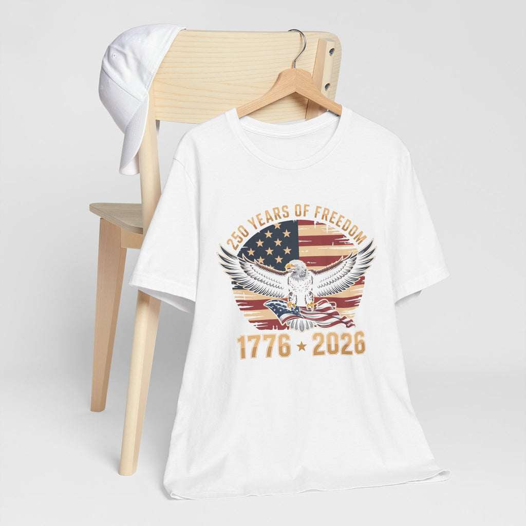 Patriotic T-Shirt - 250 Years of Freedom Eagle 1776–2026