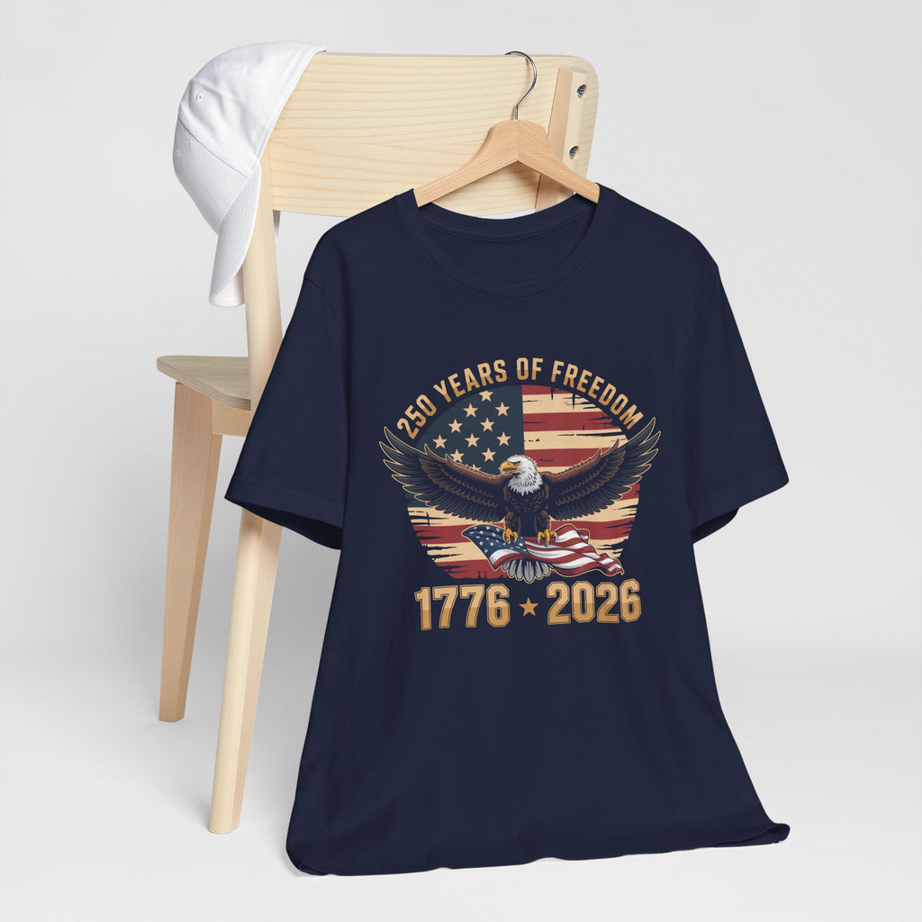 Patriotic T-Shirt - 250 Years of Freedom Eagle 1776–2026