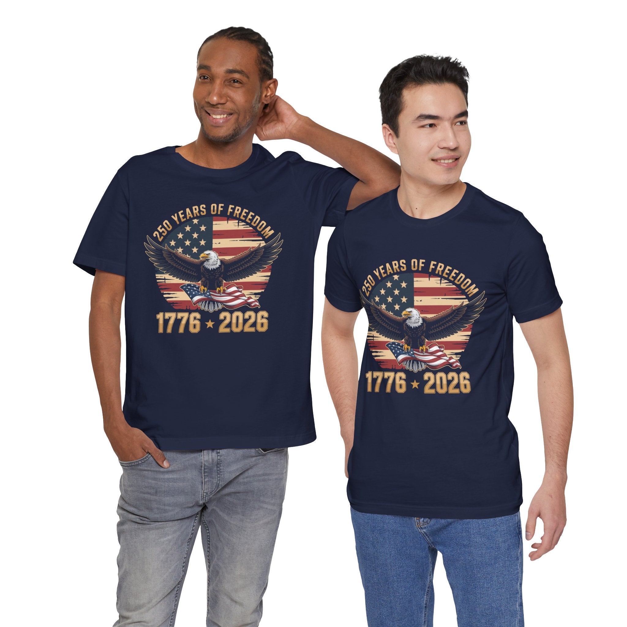 Patriotic T-Shirt - 250 Years of Freedom Eagle 1776–2026