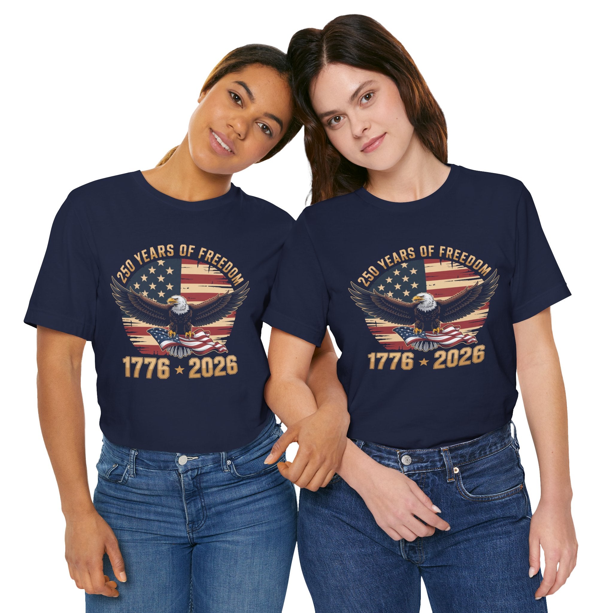 Patriotic T-Shirt - 250 Years of Freedom Eagle 1776–2026
