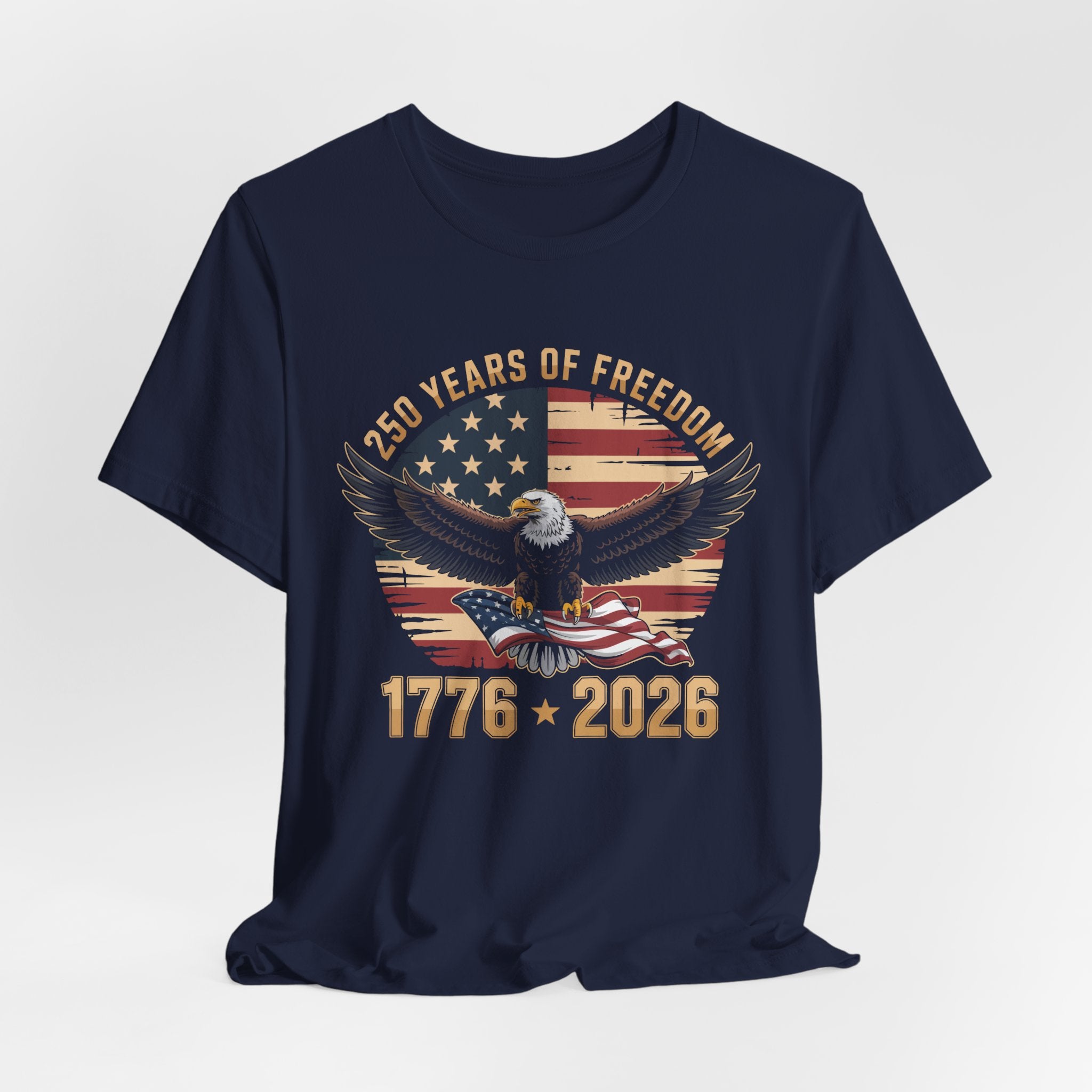 Patriotic T-Shirt - 250 Years of Freedom Eagle 1776–2026